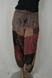 Double Dorji Suave Broek bruin/rood