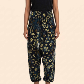 Billy B Pant Aladin Suave pijpen met elastiek blauw met blokken