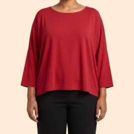 Billy B Shirt wijd kort donker rood ,meer kleuren bij billy b shirts
