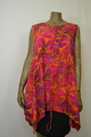 Billy B Blouse P046 optrek met zijzak roze oranje blad