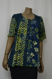 Blly B Blouse B215 patch blauw/geel