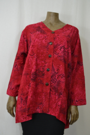 Billy B Blouse B211 Big Big model jasje met zakjes rood/roze