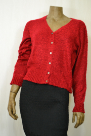 Billy B Vest Cardigan Betty ,Red l/xl