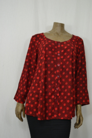 Billy B Blouse B215 lange mouw rood met bal