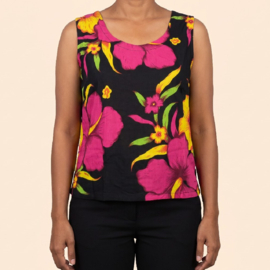 Billy B Blouse Tank Top rose/geel/zwart