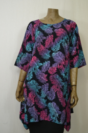 Normal Crazy Blouse Top Ursella zwart allerlei batik met zakjes