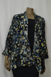 Billy B short Jacket met zakjes blauw met blokjes