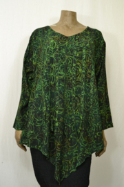 Billy B Blouse B144 lange mouw banden voor andere groen