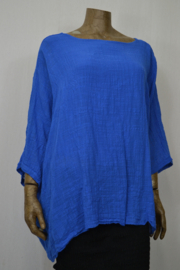 Moon Blouse gevoerd uni blauw