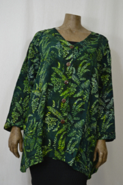 Billy B Blouse B211 Big Big  model jasje met zakjes groen varen