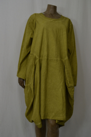 Moon Jurk/Blouse geel/groen dikke kwaliteit mt.2