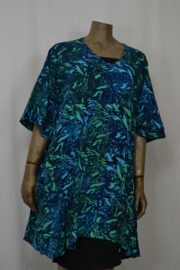Billy B Blouse B148 Big Big blauw/groen korte mouw