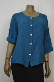 Moonshine Blouse / Jasje linnen petrol