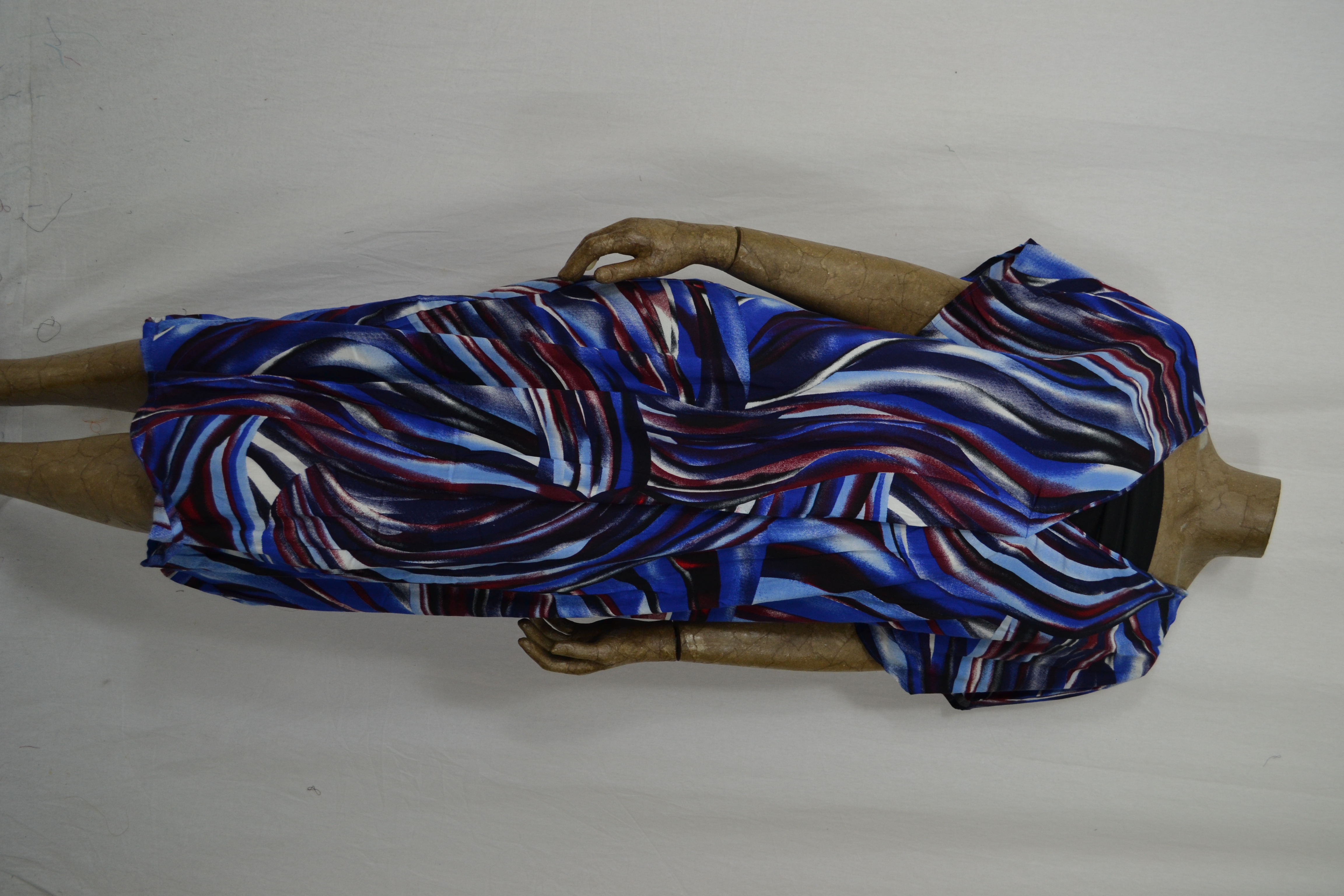 Billy B Kaftan Dress Robin Blue met strepen