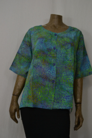 Billy B  Blouse Marlieke blauw paars geel