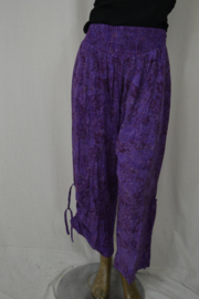 Billy B Broek Ki 2501 batik paars met koordje pijp