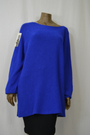 La Bass Trui blauw lekker zacht aangeknipte mouw