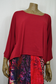 Billy B Shirt wijd kort donker rood