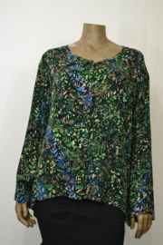 Disini Blouse Afke zwart met groen