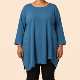 Billy B Shirt/Blouse Top Indi met zakken Big Big jeans blauw