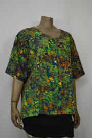 Disini Blouse Marlieke groen/oranje/geel