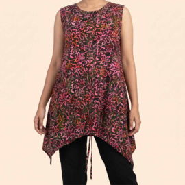Billy B Blouse P046 optrek en zijzakken groen / rose