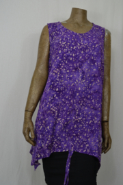 Billy B Blouse P046 optrek met zijzakken paars met balletjes