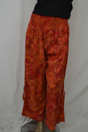 Billy B Broek 2501  elastiek boord zijkant pijp met koord oranje