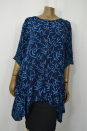Billy B Blouse B148 Big Big zomerkwaliteit blauw/licht blauw takken