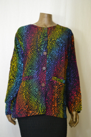 Billy B Blouse/Jacket Noor gevoerd regenboog met knopen