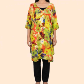 Billy B Blouse Captain Butterfly prachtig groen bont kruis voor of achter dragen