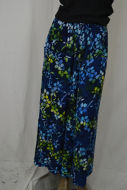 Billy B Broek P018 blauw/geel  blauw bloemen