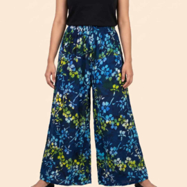 Billy B Broek P018 blauw/geel  blauw bloemen