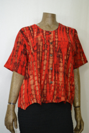 Normal Crazy Blouse Top Hyacint oranje/bruin  s/s