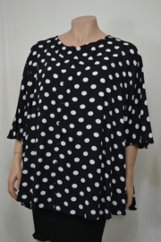 Disini / Luna  Blouse Emma zwart/wit bol