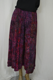 Billy B Broek / rok Cullotte wijd zwart / rose bewerkt