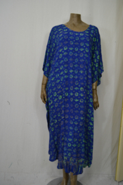 Billy B Kaftan 169 long met kruis (voor of achter) blauw groen