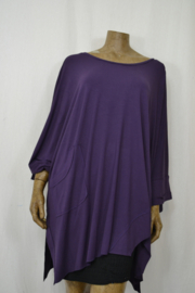 Billy B Shirt / Blouse Top Indi Big Big purple met zakken
