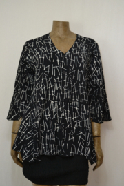 Billy B Blouse 151   zwart/wit streep