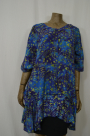 Billy B Blouse B148 Big Big korte mouw blauw allerlei