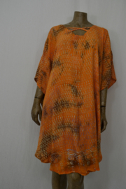 Billy B  Kaftan/Jurk 169 kort met halskruis voor of achter oranje