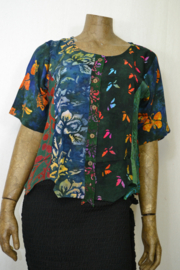 Normal Crazy Blouse Top New Jipsy donker groen allerlei