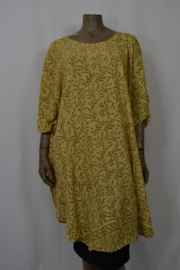 Billy B Kaftan/Jurk B169 kort kruis voor of achter geel licht bruin tak