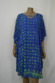 Billy B Kaftan/Jurk 169 kort met halskruis (voor of achter) blauw groen