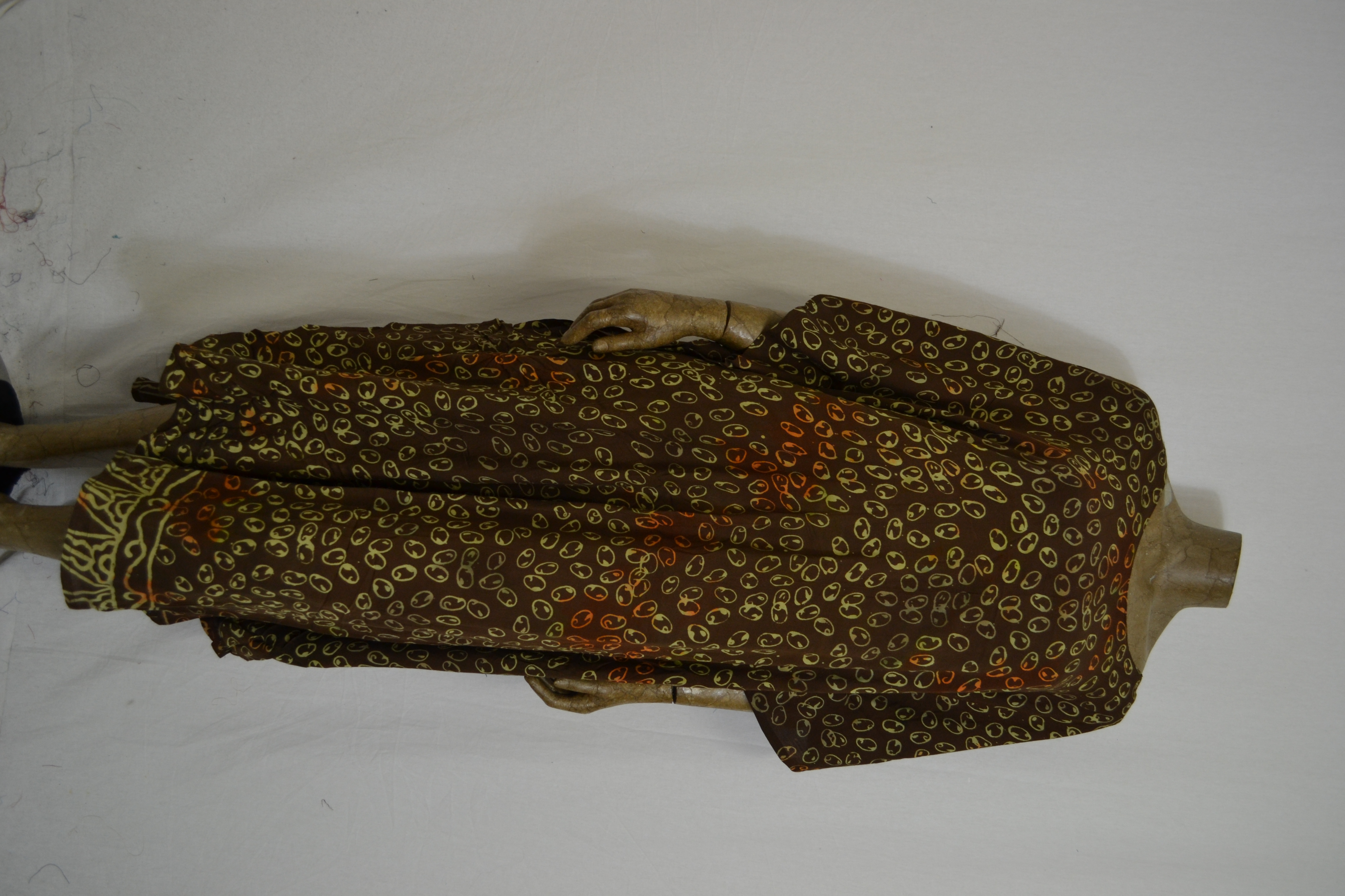 Billy B B169 kaftan lang zomer kruis voor of achter dragen bruin met boon