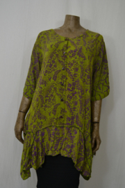 Billy B Blouse B148 Big Big zomerkwaliteit groen / paars