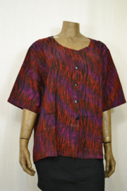 Disini Blouse Marlieke rood/paars/blauw