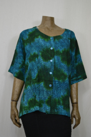 Disini Blouse Marlieke groen/petrol