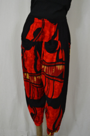 Billy B Broek Gusti zwart/rood krinkle