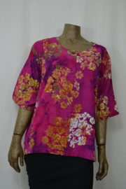 Billy B / Disini Blouse Marlieke donker rose met bloem